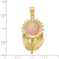 Load image into Gallery viewer, 14k Two-tone Sunflower Pendant
