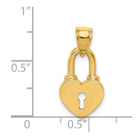 Load image into Gallery viewer, 14K Polished Heart Lock Charm
