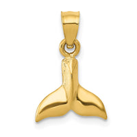 Load image into Gallery viewer, 14K 3D Whale Tail Pendant
