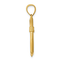 Load image into Gallery viewer, 14K 3D Whale Tail Hook Pendant
