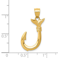 Load image into Gallery viewer, 14K 3D Whale Tail Hook Pendant
