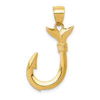 Load image into Gallery viewer, 14K 3D Whale Tail Hook Pendant
