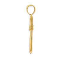 Load image into Gallery viewer, 14K 3D Whale Tail Hook Pendant
