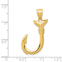 Load image into Gallery viewer, 14K 3D Whale Tail Hook Pendant
