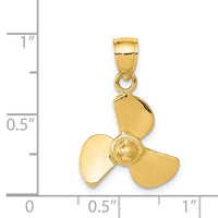Load image into Gallery viewer, 14K Propeller Pendant
