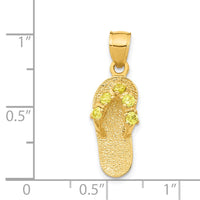 Load image into Gallery viewer, 14k  3D November/CZ Birthstone Flip Flop Pendant
