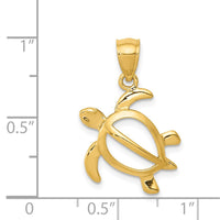 Load image into Gallery viewer, 14k Open Turtle Pendant

