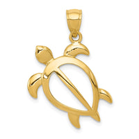 Load image into Gallery viewer, 14k Open Turtle Pendant
