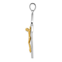 Load image into Gallery viewer, 14k Two-tone Crucifix Pendant
