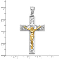 Load image into Gallery viewer, 14k Two-tone Crucifix Pendant
