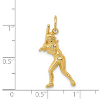 Load image into Gallery viewer, 14k Female Baseball Batter Charm
