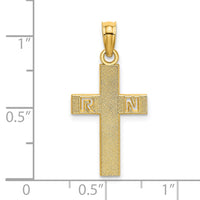Load image into Gallery viewer, 14k RN Cross Charm
