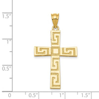 Load image into Gallery viewer, 14K Greek Key Cross Pendant
