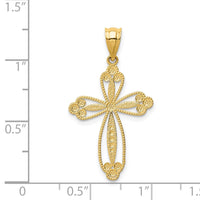 Load image into Gallery viewer, 14K Budded Cross Pendant
