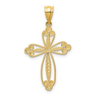 Load image into Gallery viewer, 14K Budded Cross Pendant
