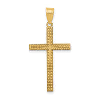 Load image into Gallery viewer, 14K Diamond-cut Latin Cross Pendant
