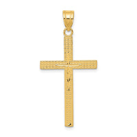 Load image into Gallery viewer, 14K Diamond-cut Latin Cross Pendant
