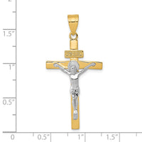 Load image into Gallery viewer, 14K Two-tone INRI Crucifix Pendant
