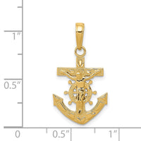 Load image into Gallery viewer, 14k Mariners Crucifix Pendant
