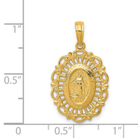 Load image into Gallery viewer, 14k Oval Miraculous Medal Pendant
