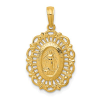 Load image into Gallery viewer, 14k Oval Miraculous Medal Pendant
