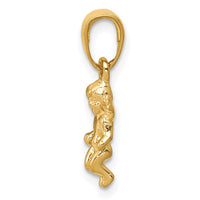 Load image into Gallery viewer, 14k  3D Small Guardian Angel Pendant
