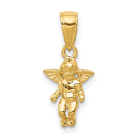 Load image into Gallery viewer, 14k  3D Small Guardian Angel Pendant
