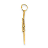 Load image into Gallery viewer, 14k Praying Girl Cross Charm
