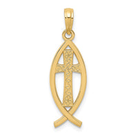 Load image into Gallery viewer, 14k Ichthus Fish Pendant
