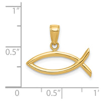 Load image into Gallery viewer, 14k Ichthus Fish Pendant
