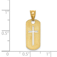 Load image into Gallery viewer, 14k Polished Cross Cut-out Pendant
