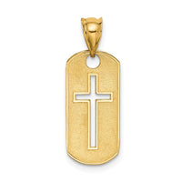 Load image into Gallery viewer, 14k Polished Cross Cut-out Pendant
