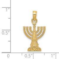 Load image into Gallery viewer, 14k Menorah Pendant
