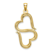 Load image into Gallery viewer, 14K Polished Connected Double Hearts Pendant
