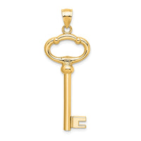 Load image into Gallery viewer, 14K Polished 3-D KEY TO MY HEART Key Charm
