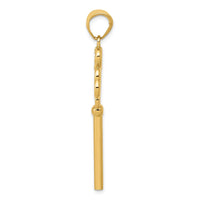Load image into Gallery viewer, 14K Polished 3D Hearts KEY TO MY HEART Key Charm
