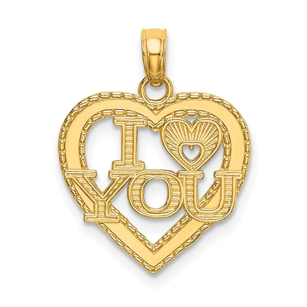 14K I HEART YOU Charm