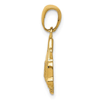 Load image into Gallery viewer, 14K Polished and Textured Just Married Pendant
