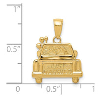 Load image into Gallery viewer, 14K Polished and Textured Just Married Pendant
