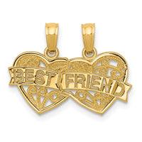 Load image into Gallery viewer, 14K BEST FRIEND Breakable Double Hearts Pendant
