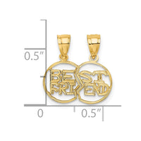 Load image into Gallery viewer, 14K Break apart Cut-out BEST FRIEND Charm

