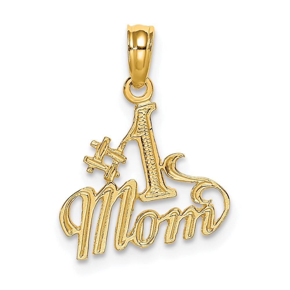 14K Polished #1 MOM Pendant