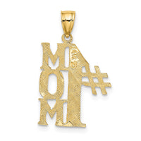 Load image into Gallery viewer, 14K #1 MOM Vertical Charm
