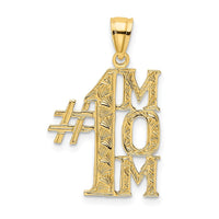Load image into Gallery viewer, 14K #1 MOM Vertical Charm
