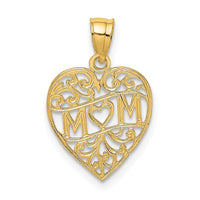 Load image into Gallery viewer, 14K MOM in Heart Charm
