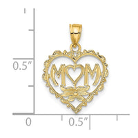 Load image into Gallery viewer, 14K MOM in Heart Charm
