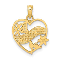 Load image into Gallery viewer, 14K #1 MOTHER in Heart Frame Charm
