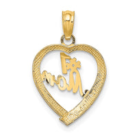 Load image into Gallery viewer, 14K #1 MOM in Heart Charm
