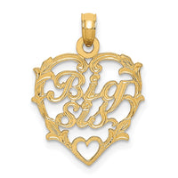 Load image into Gallery viewer, 14K BIG SIS in Heart Charm
