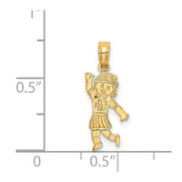 Load image into Gallery viewer, 14K Girl Waving with Flower on Blouse Charm
